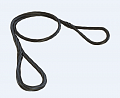 Трос стальной ф16,5мм для протяжки(подвеса) кабеля L=100м на заплете с петлями  