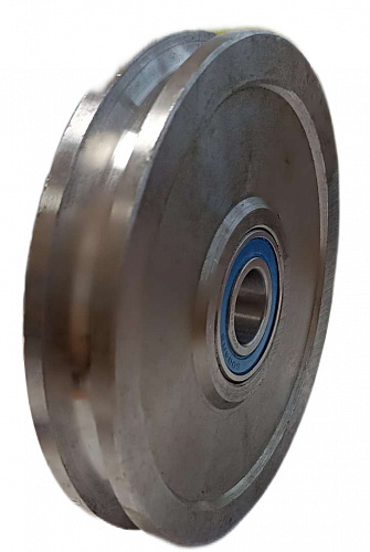 Ролик (шкив) стальной с подш ф134 мм, канат 8-11 мм